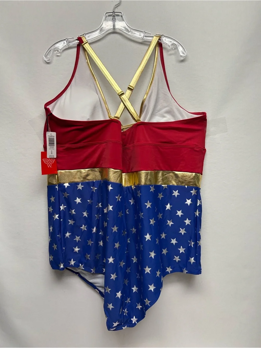 Wonder Woman Torrid  5X plus Red & Blue Stars Costume Swimsuit